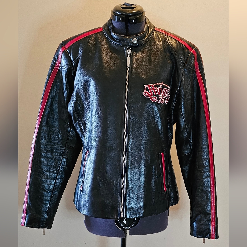 Avirex Vintage 90's Women's Motorcycle Leather Jacket Size Medium